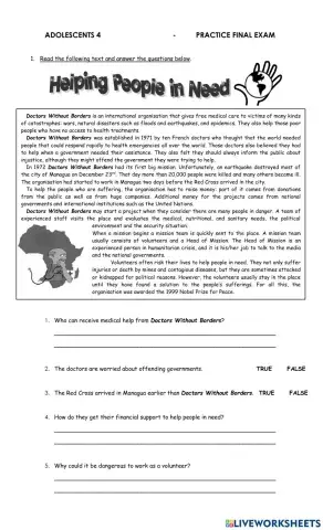 Ado 4 fe practicce 4 reading comp