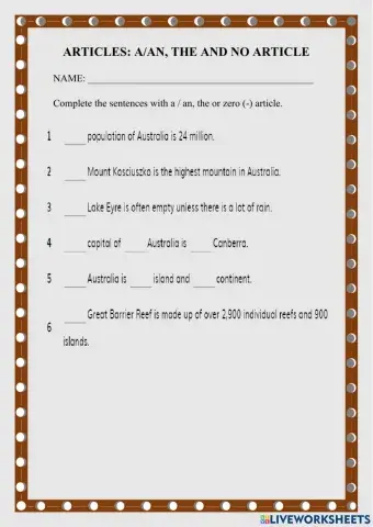 Articles: a-an, the and no article