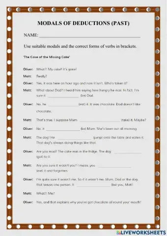 Modals of deductions (past)