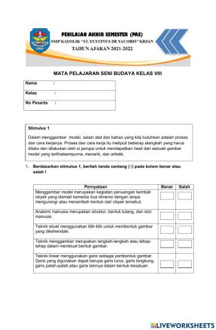 Pas seni budaya viii