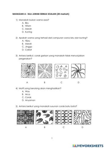 Pentaksiran Sumatif Seni Tahun 6