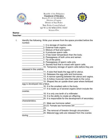 Q2 w1-2summative in science