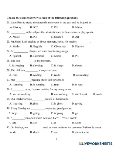 Đc cuối kì 1-mc 21-40