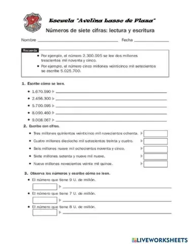 Números de siete cifras