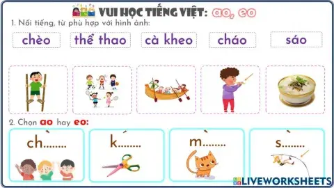 Phiếu ôn tập eo, ao