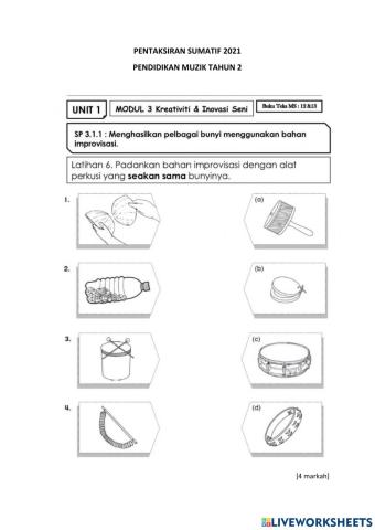 Pentaksiran Sumatif Muzik Tahun 2