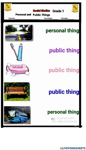Personal and Public things