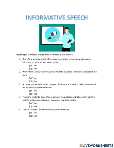 Informative Speech Assessment