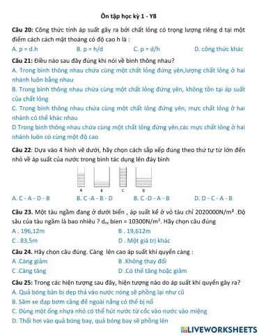 Ôn tập học kỳ 1 y8 part 3