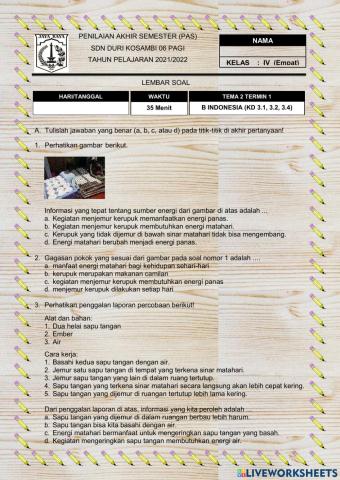 Pas tema 2 b indonesia