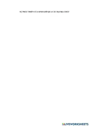 Sự phát triển của sự sống qua các đại địa chất