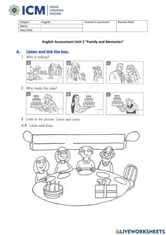 Assessment English unit 2