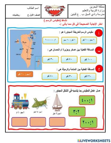 نشاط مقياس الرسم