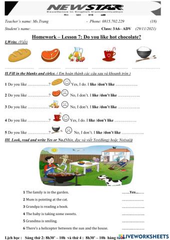 3A6-Lesson 7-Do you like hot chocolate?