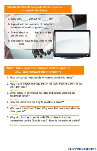 DD printed prosthetic limbs