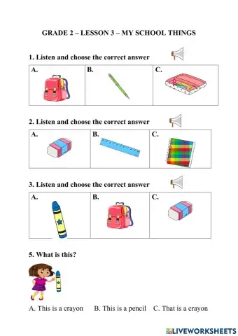 Grade 2 - lesson 3