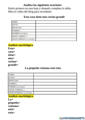 Analisis sintáctico y morfologico 1