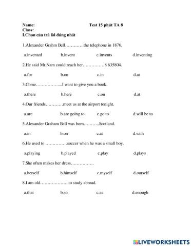 Grammar English 8