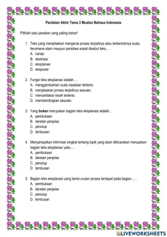 PAT3 Bahasa Indonesia