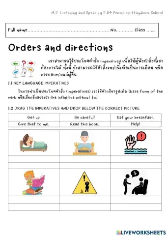 Orders and directions