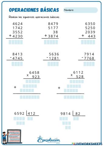 Operaciones básicas