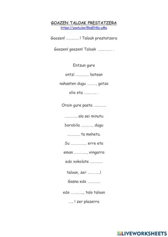 Goazen taloak prestatzera