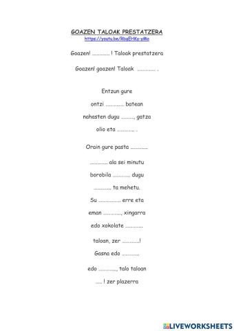 Goazen taloak prestatzera