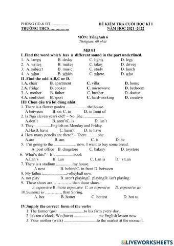 The First End Term Test