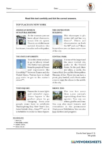 Top places in New York