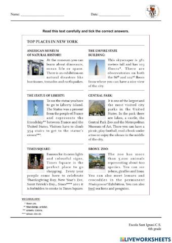 Top places in New York