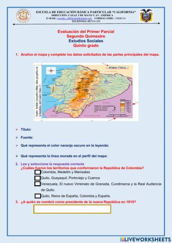 Evaluacion de eess de 5to. 1er. parcial del 2do. quimestre