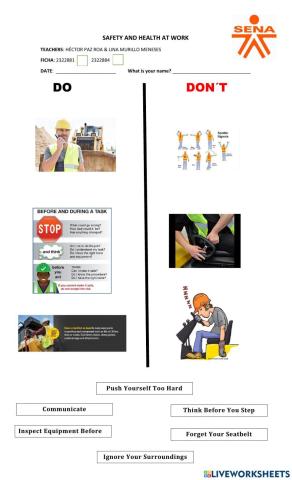 Safety and health at work