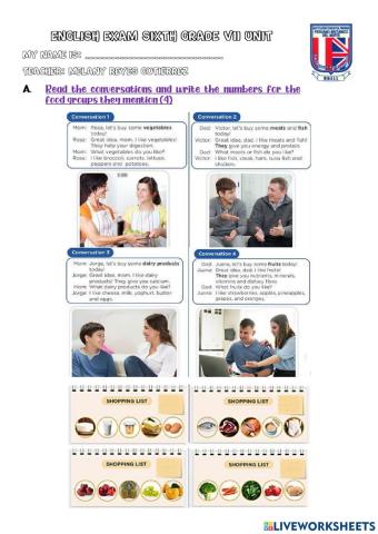 Sixth Grade Exam VII Exam
