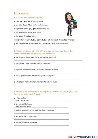 Present simple - Aff & Neg.