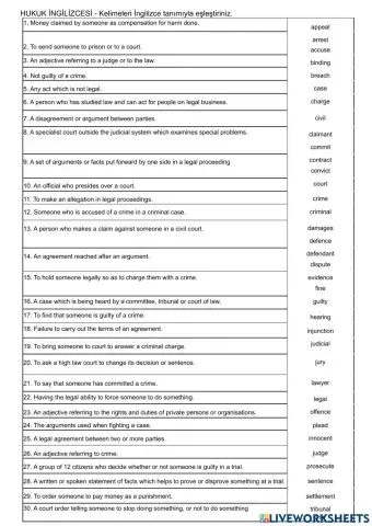 Basic Legal English Vocabulary