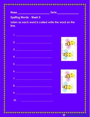 Spelling - Long Vowel A