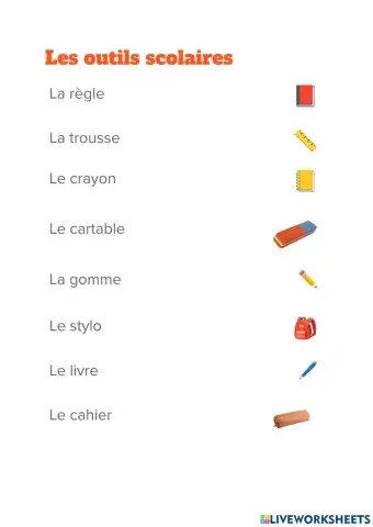 Les outils scolaire