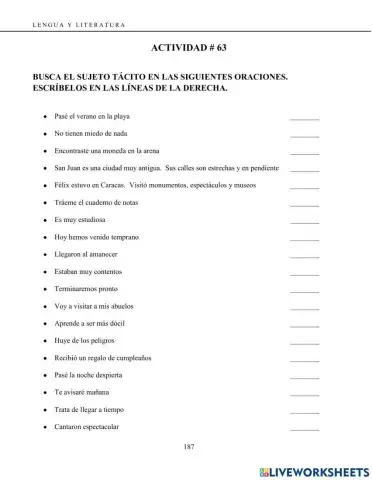 Sujeto Omitido o Tacito