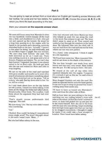 First for Schools 2. Test 5.