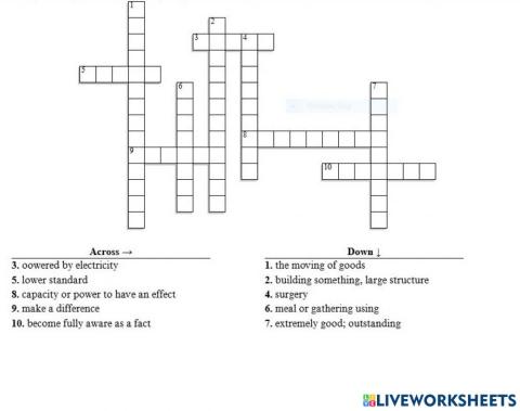 Crossword Puzzle - Wk-6