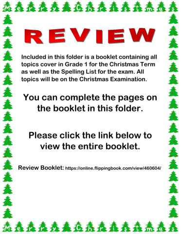 EXAM REVIEW BOOKLET INSTRUCTIONS1