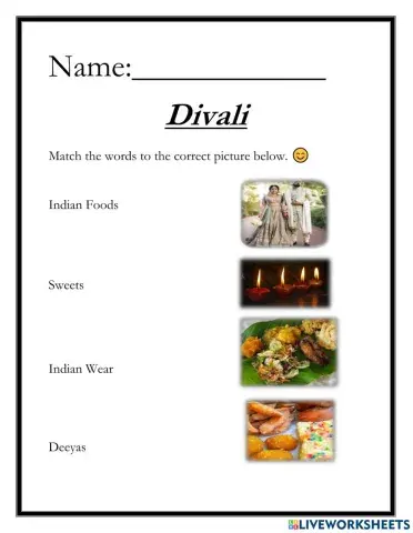 Divali Matching Activty