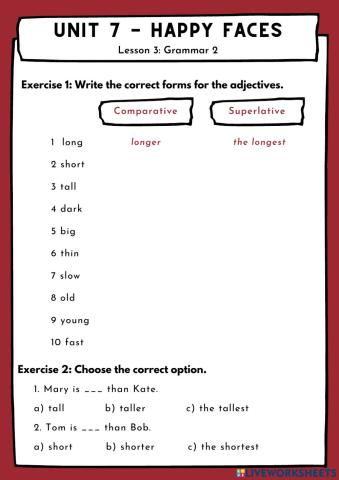 Comparative and Superlative 1