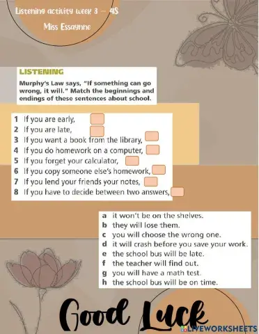 Listening- Murphy's Law