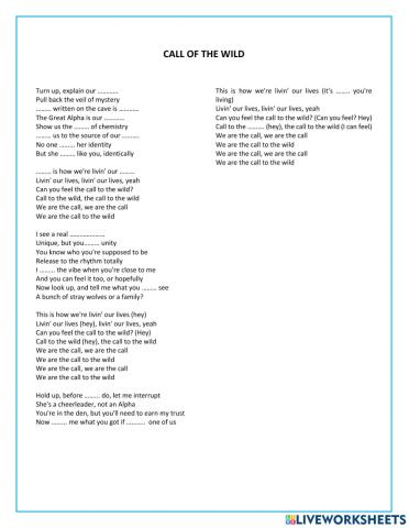 Call to the Wild (LISEN)