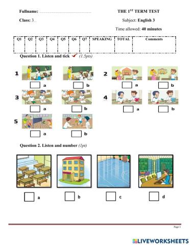 G3- đề kiểm tra hk 1- số 1