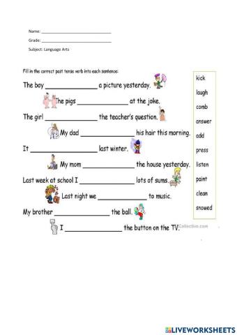 Simple past tense