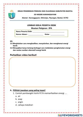 Tema 4 Subtema 1 Penyaluran Energi Listrik