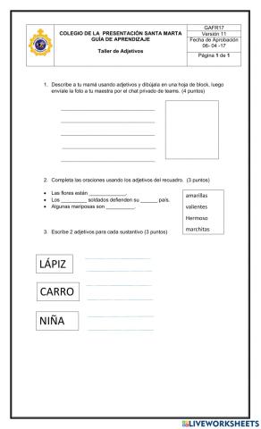 Adjetivos calificativos