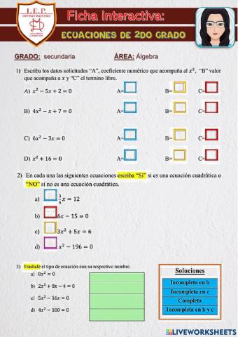 Ecuaciones de 2do grado